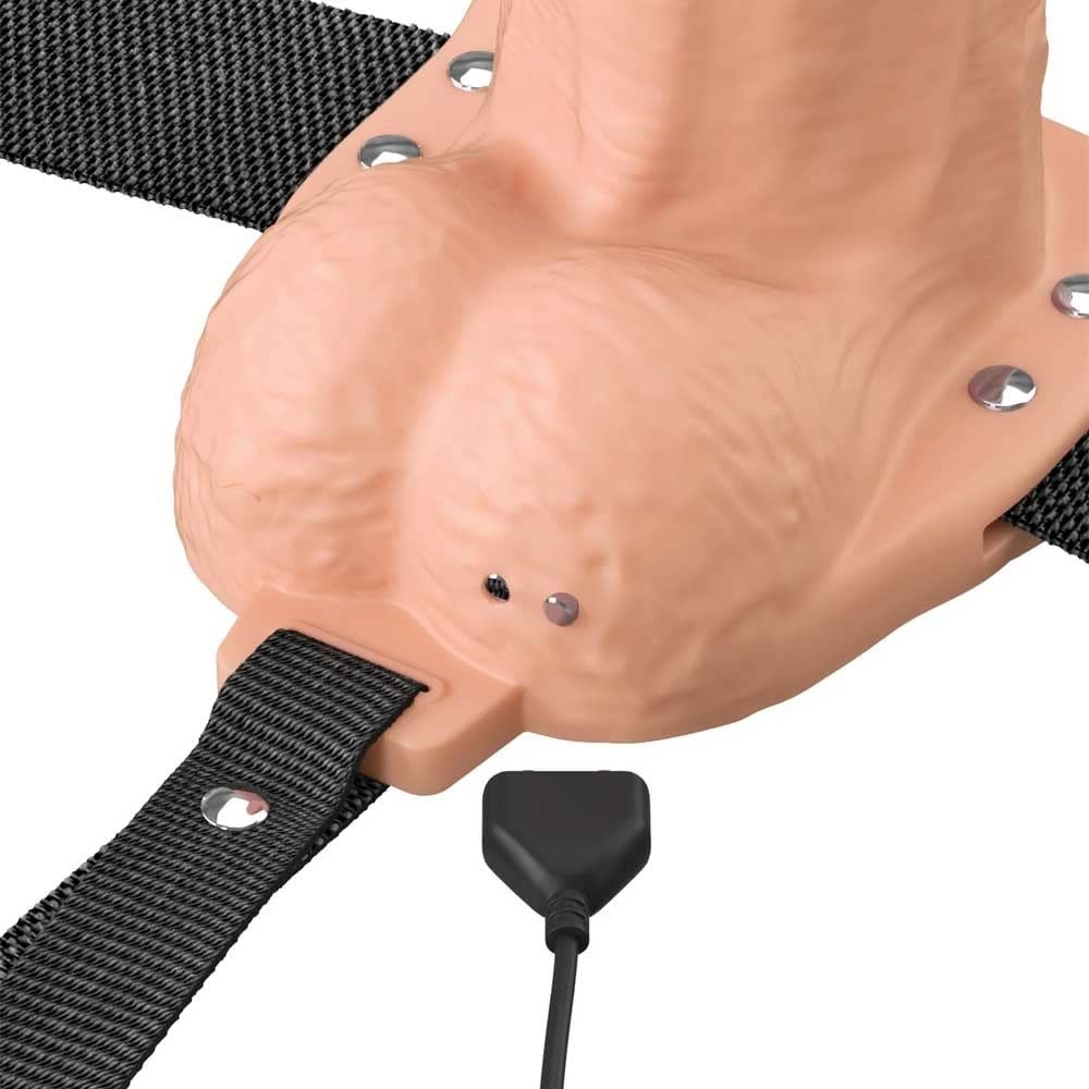 Pipedream Products Fantasy X-Tensions Elite: 6″ Vibrating Hollow Strap-On