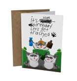 Sleazy Greetings Greeting Card: Let’s Get Trashed