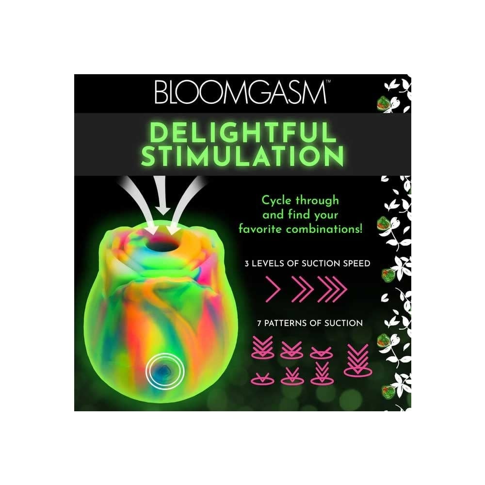 XR Brands Bloomgasm Glow Rose Air Pulse Toy