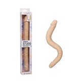 Cal Exotics Silicone Studs 16" Bend/Hold Double Dual Dong (Ivory)