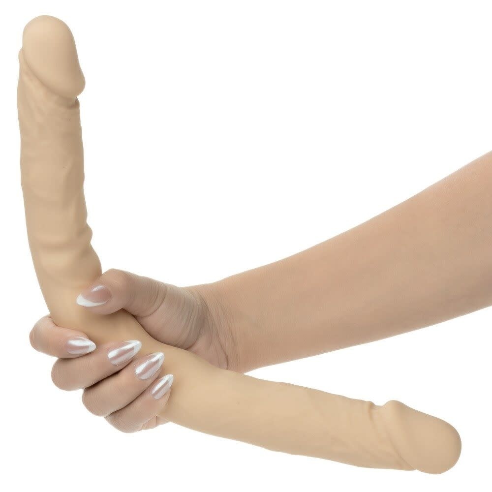 Cal Exotics Silicone Studs 16" Bend/Hold Double Dual Dong (Ivory)