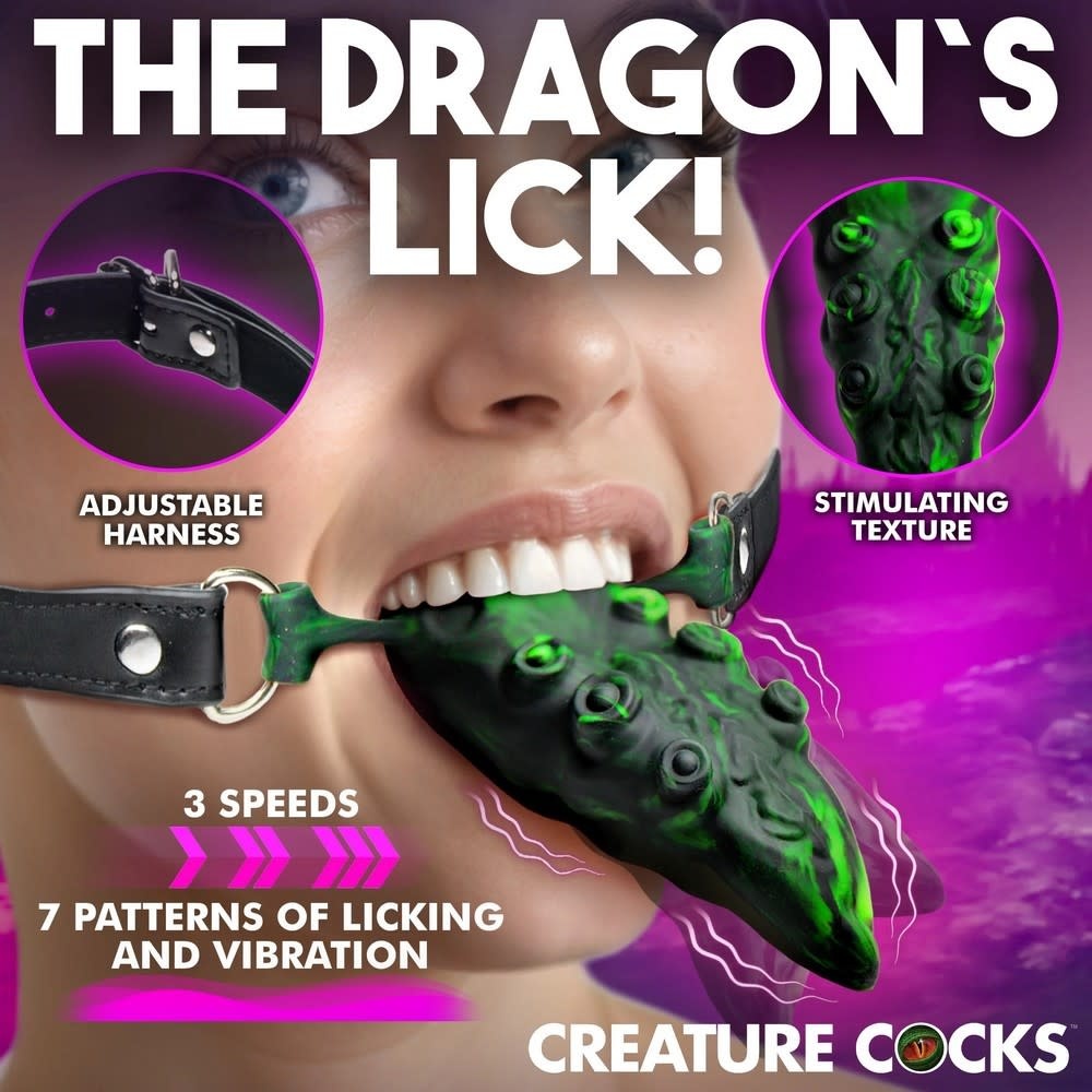 XR Brands Creature Cocks: Dragon’s Lick Vibrating Oral Enhancer