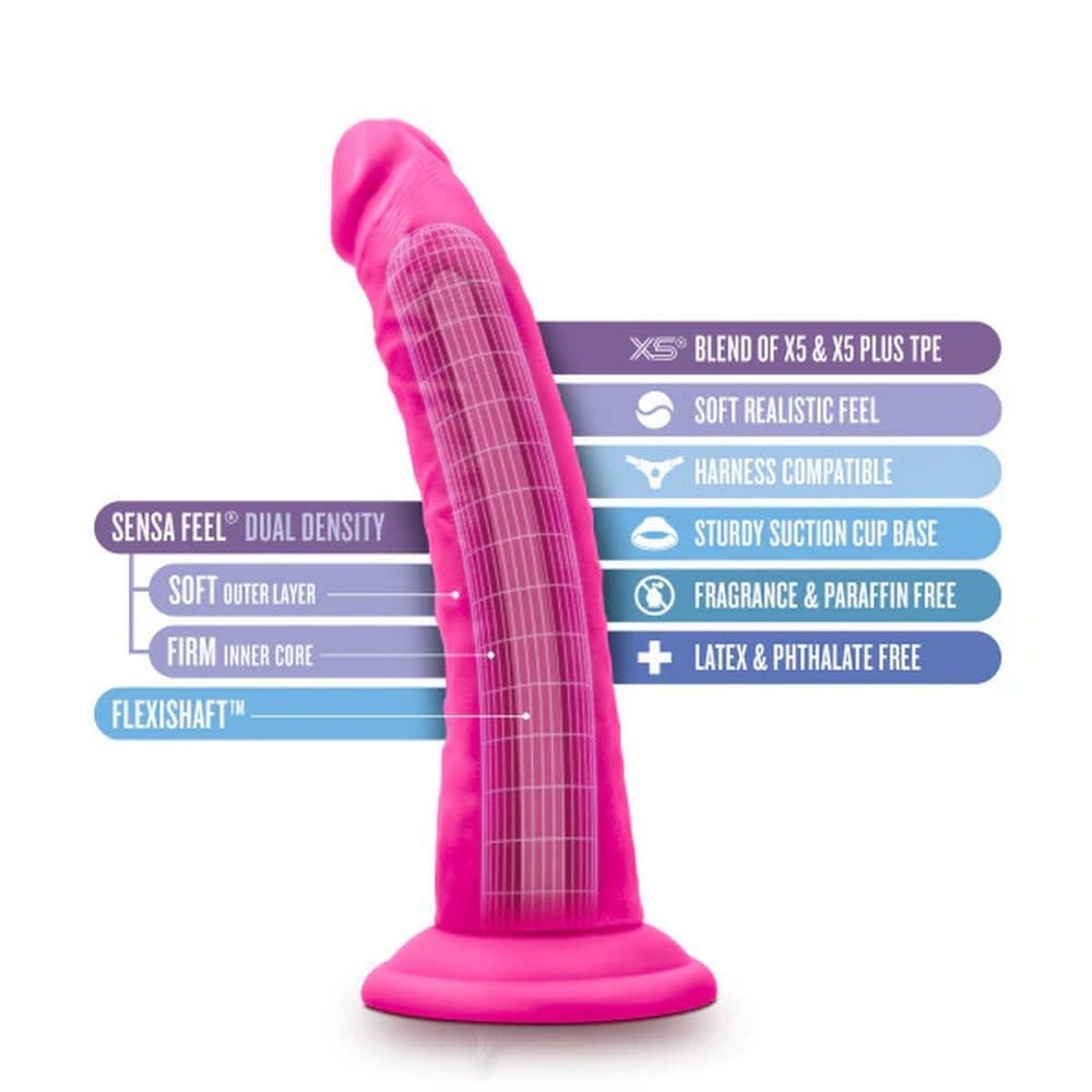 Blush Novelties Au Naturel Bold Jack 7" Dildo (Pink)