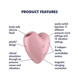 Satisfyer Satisfyer Cutie Heart Air Pulse Toy (Light Red)