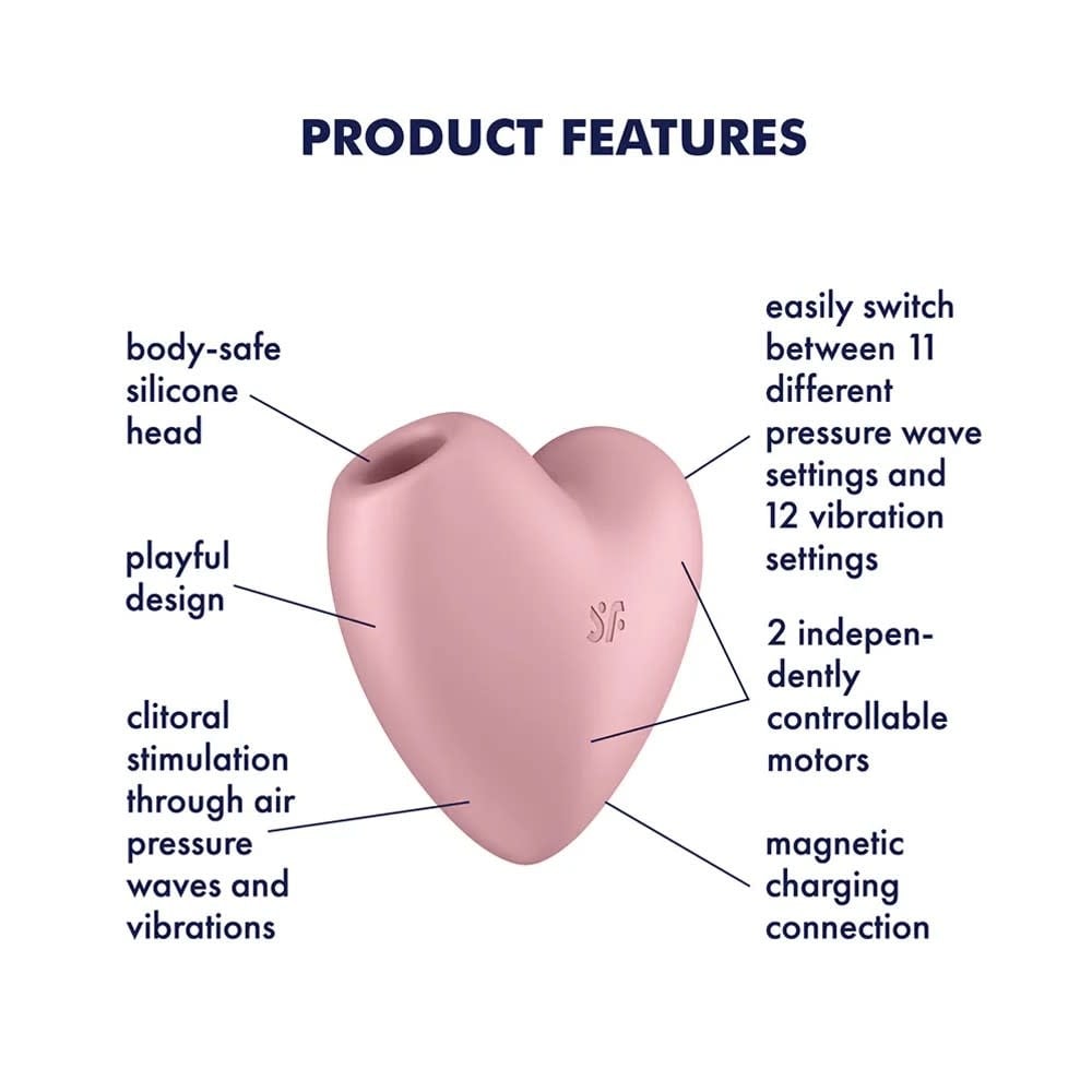 Satisfyer Satisfyer Cutie Heart Air Pulse Toy (Light Red)