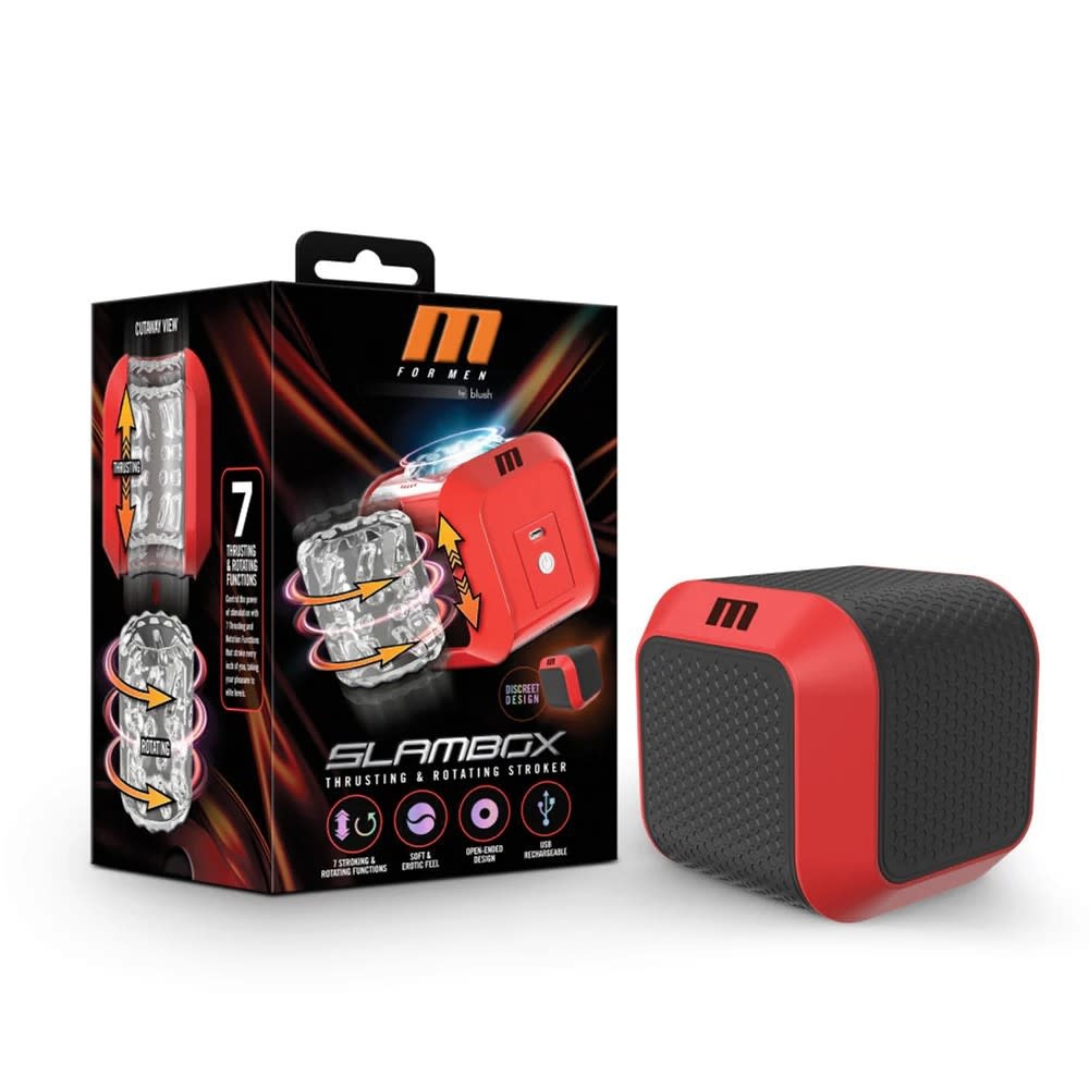 Blush Novelties M for Men: SlamBox Rotating and Thrusting Auto Stroker