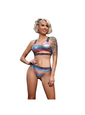 Fantasy Lingerie Vibes Love is Love Crop Top & Panty