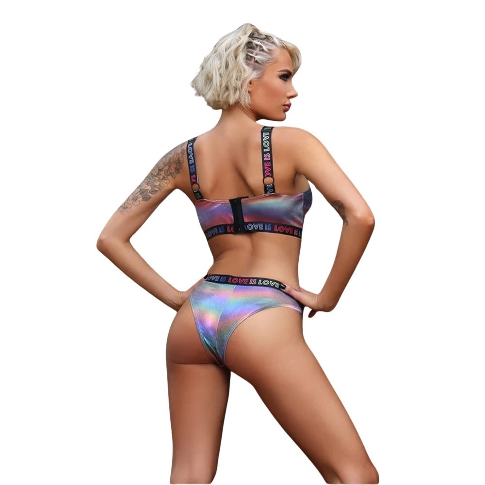 Fantasy Lingerie Vibes Love is Love Crop Top & Panty