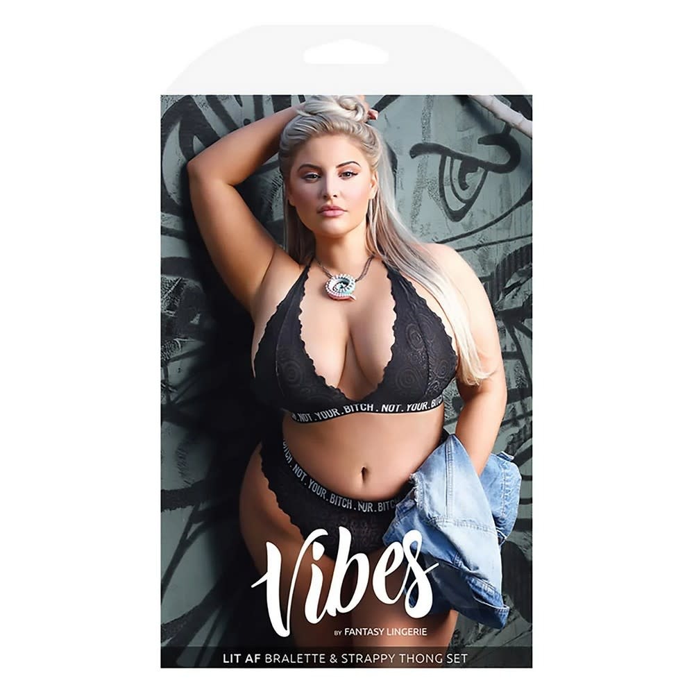 Fantasy Lingerie Vibes Not Your Bitch Bralette & Cheeky Panty