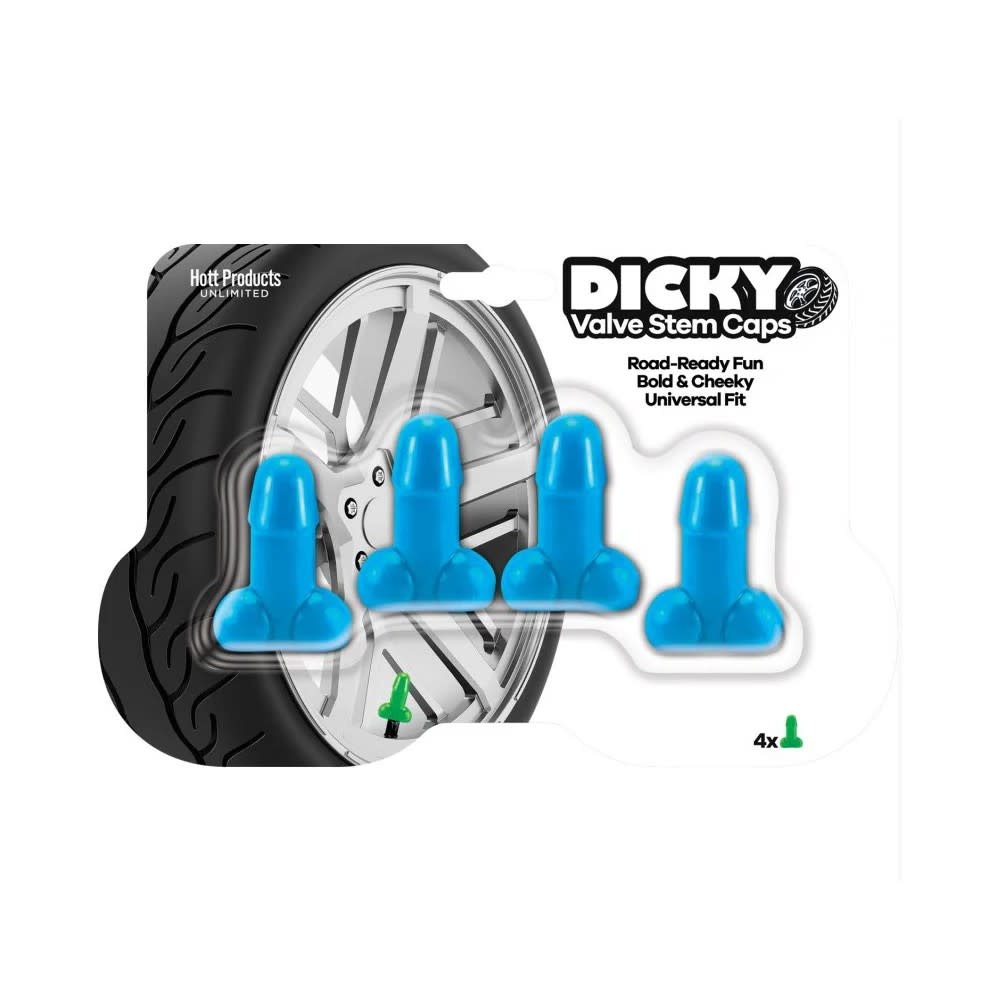 Hott Products Dicky Valve Stem Caps (Blue)