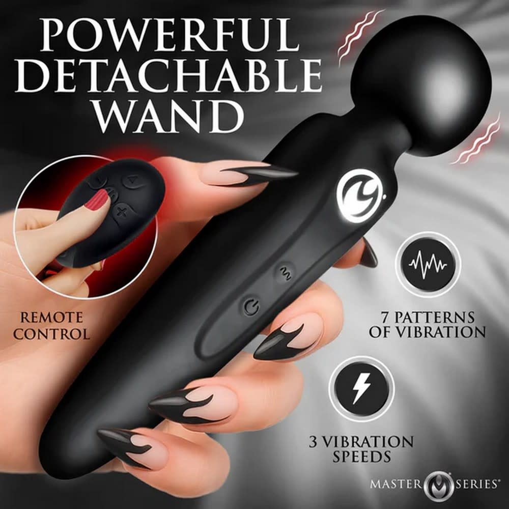 XR Brands Master Series Thunderstick Thigh Strap Vibrating Wand w/Remote
