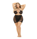 Pink Lipstick Hold on Tight Halter Bra & Skirt