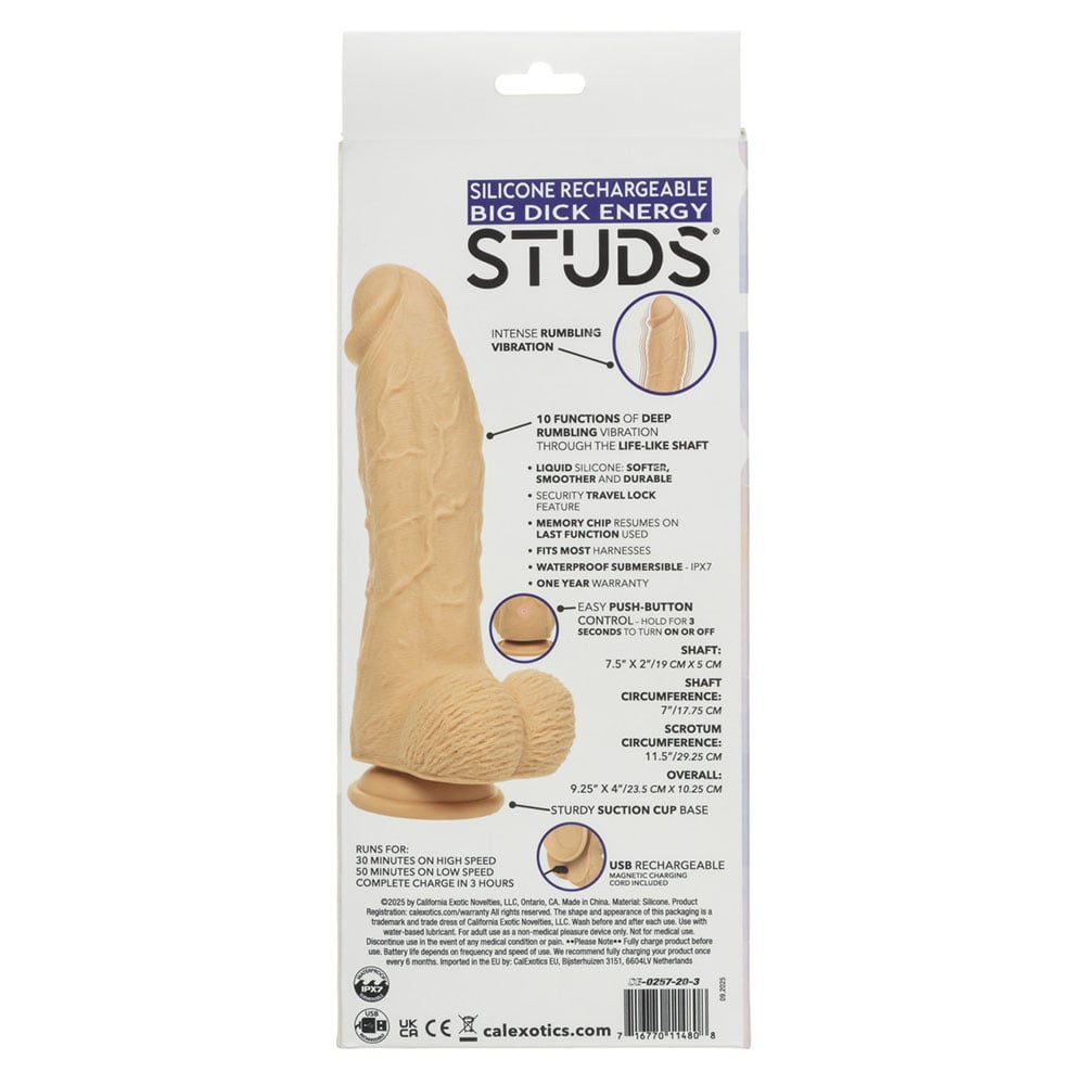 Cal Exotics Silicone Big Dick Energy Studs (Ivory)