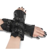 Pleaser USA Demonia Rivet & Zip Faux Leather Arm Warmers