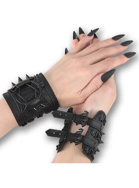 Pleaser USA Demonia Darkwing Bat Buckle Wrist Cuffs