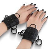 Pleaser USA Demonia Chaos Rings Faux Leather Wrist Cuffs