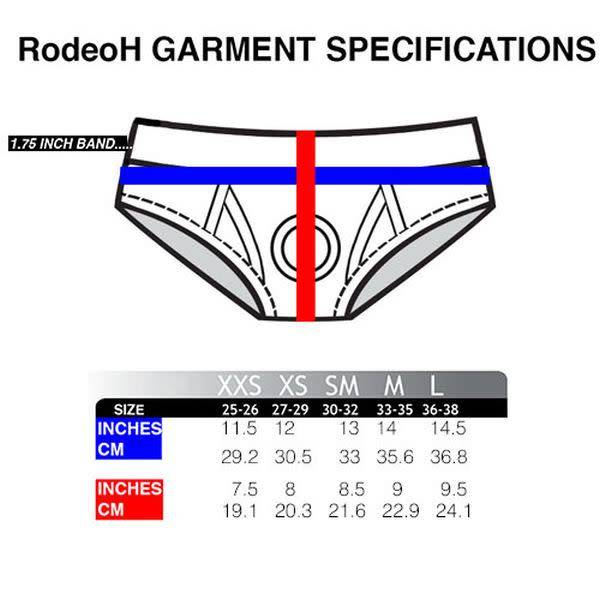 RodeoH RodeoH Slate & White Low Rise Brief+