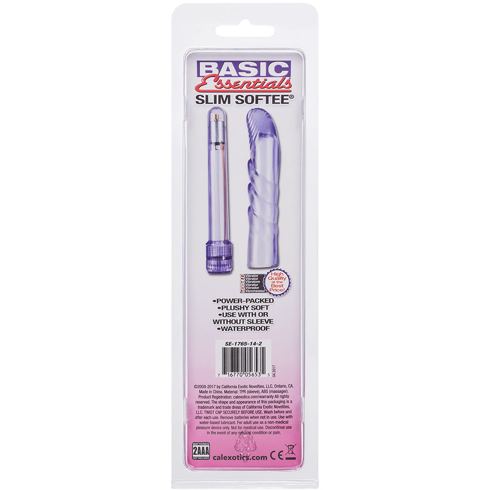 Cal Exotics Basic Essentials Slim Softee Vibe (Purple)