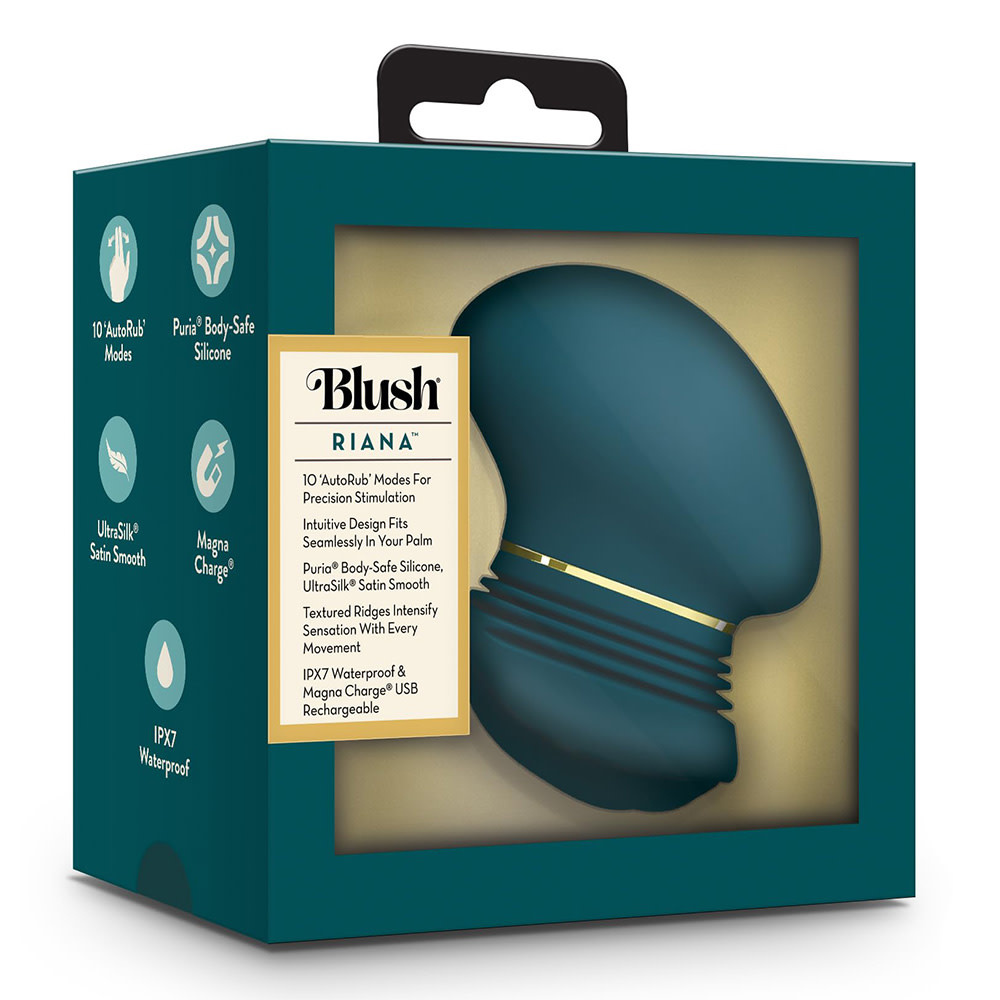Blush Novelties Blush Collection Riana AutoRub Clitoral Stimulator (Dark Teal)