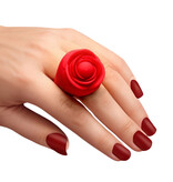 XR Brands Bloomgasm Rose Ring Discreet Finger Vibrator
