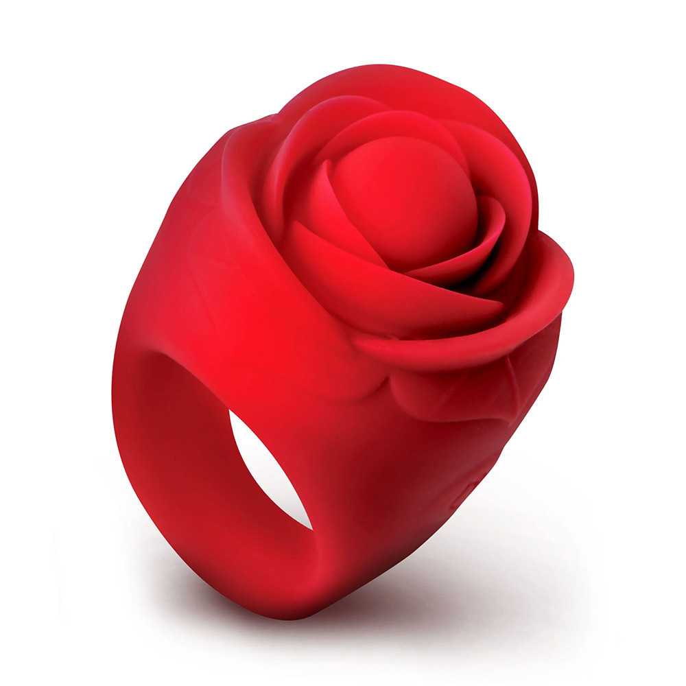XR Brands Bloomgasm Rose Ring Discreet Finger Vibrator