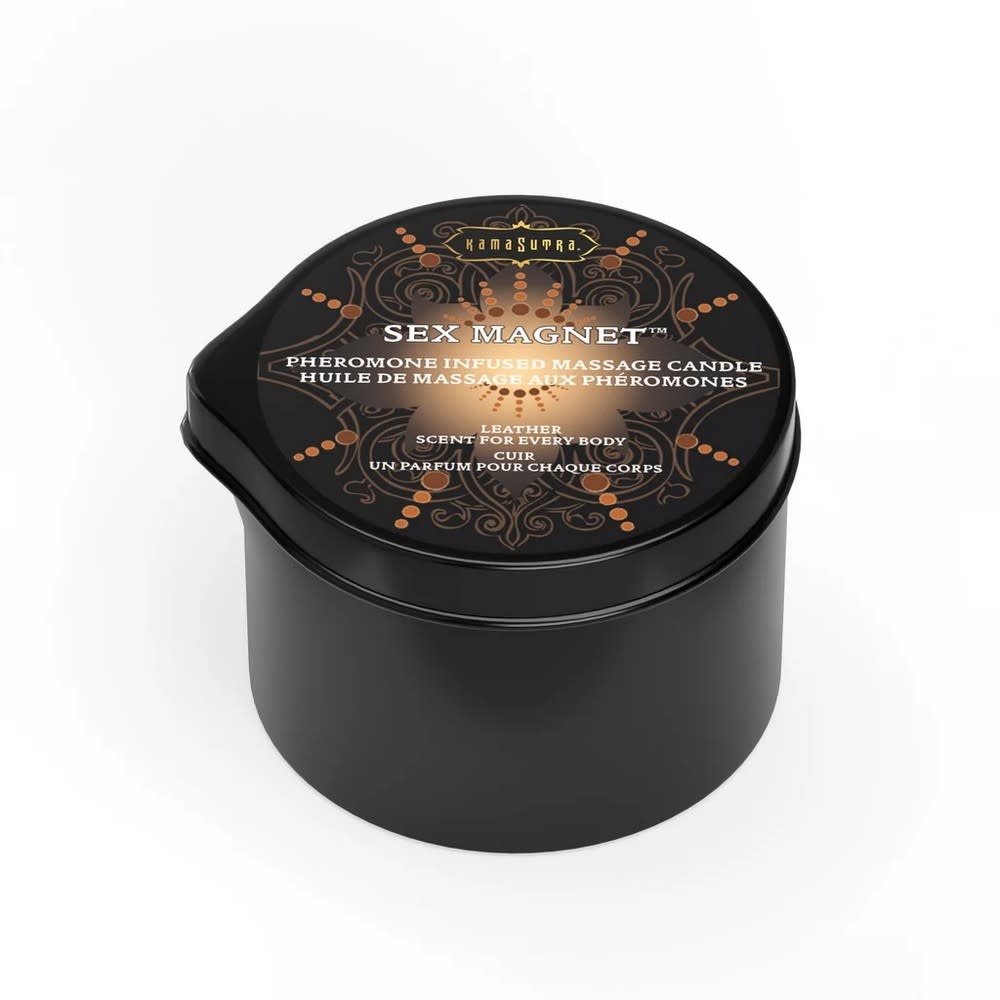 Kama Sutra Kama Sutra Sex Magnet: Leather Scent Pheromone Massage Candle 2 oz (59 g)