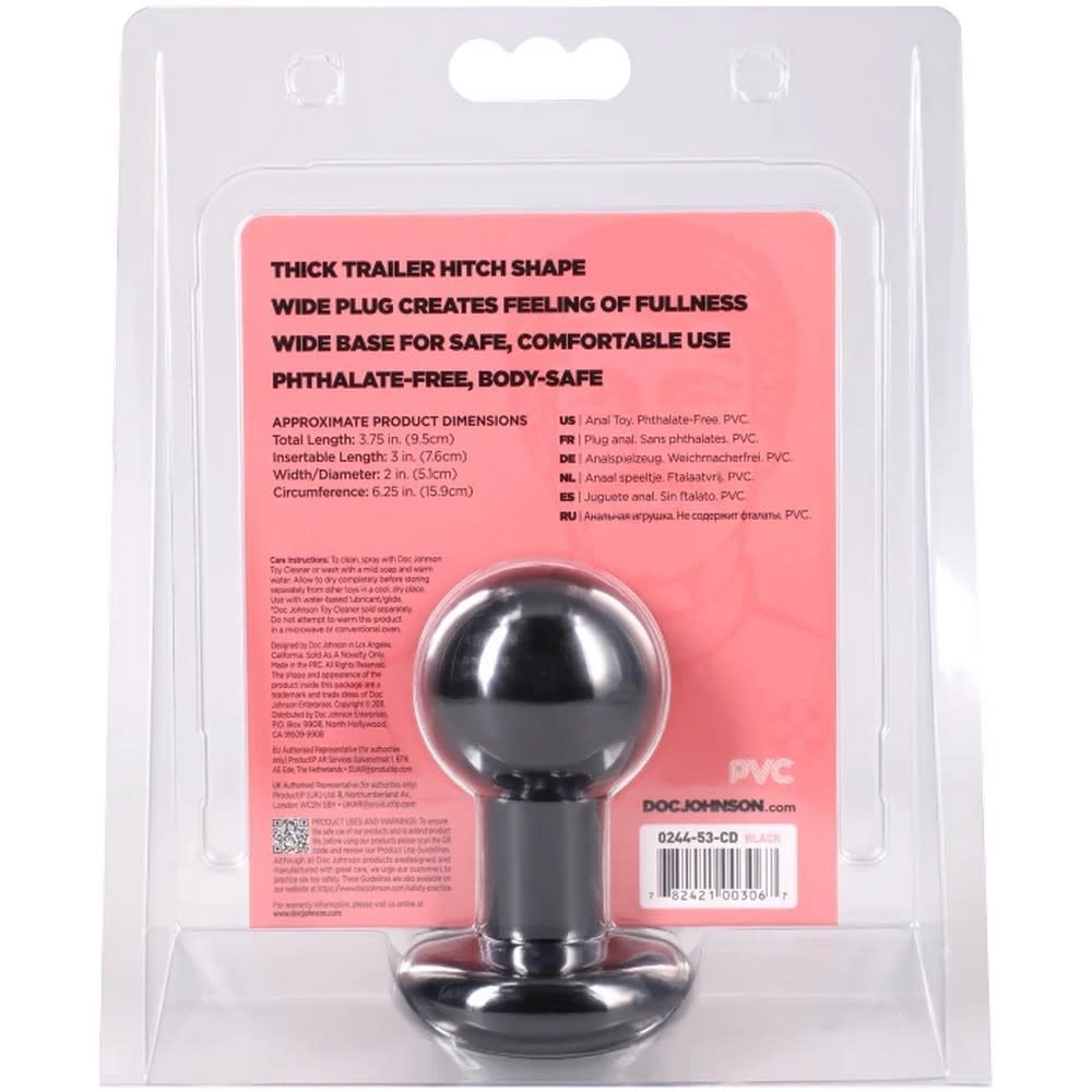 Doc Johnson Toys The Classic Round Butt Plug  - Small (Black)