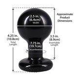 Doc Johnson Toys The Classic Round Butt Plug  - Medium (Black)