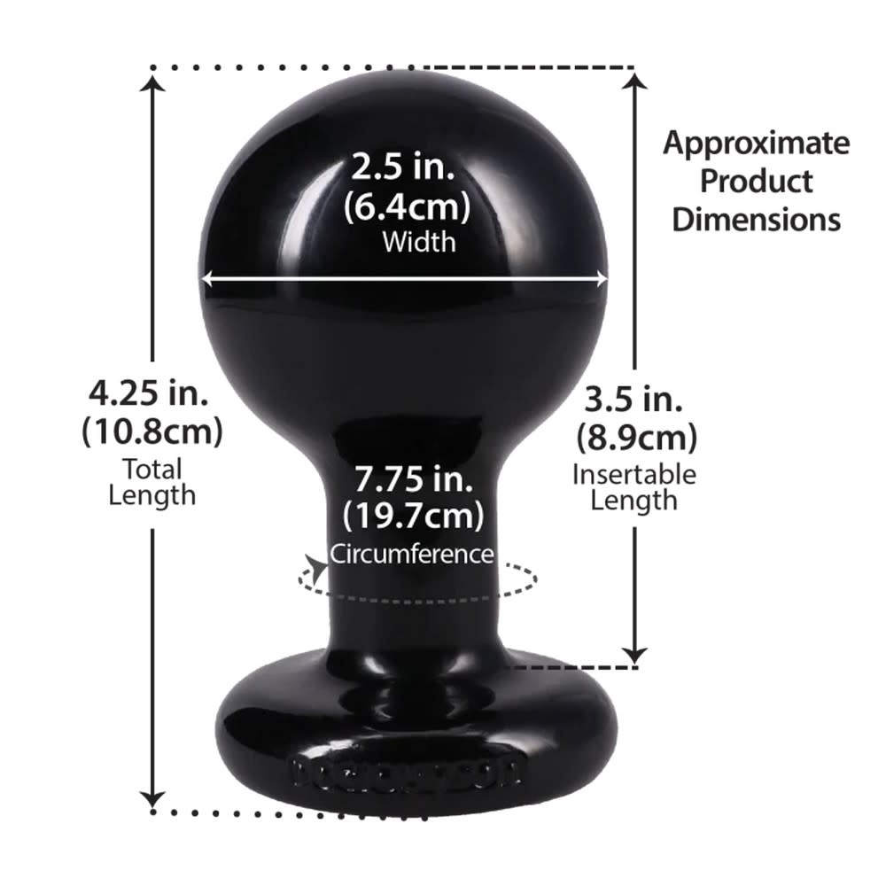 Doc Johnson Toys The Classic Round Butt Plug  - Medium (Black)