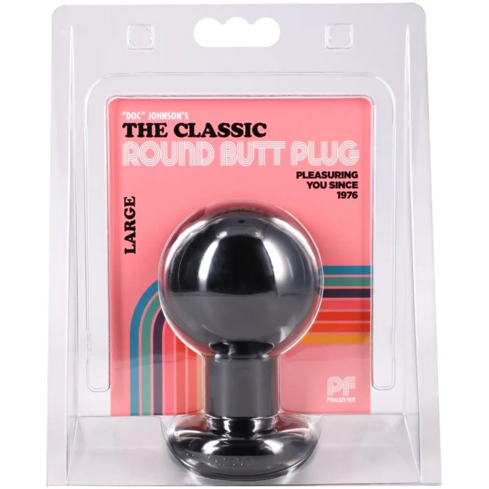 Doc Johnson Toys The Classic Round Butt Plug - Large (Black)