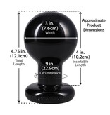 Doc Johnson Toys The Classic Round Butt Plug - Large (Black)