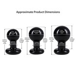 Doc Johnson Toys The Classic Round Butt Plug 3 Piece Set (Black)