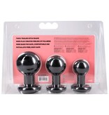 Doc Johnson Toys The Classic Round Butt Plug 3 Piece Set (Black)