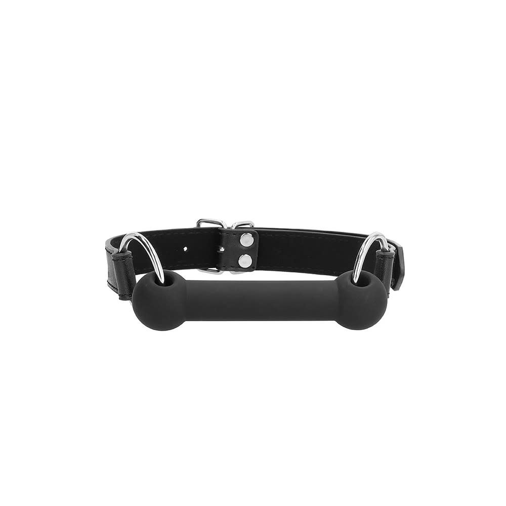 Shots America Toys Ouch! Black & White Silicone Bit Gag