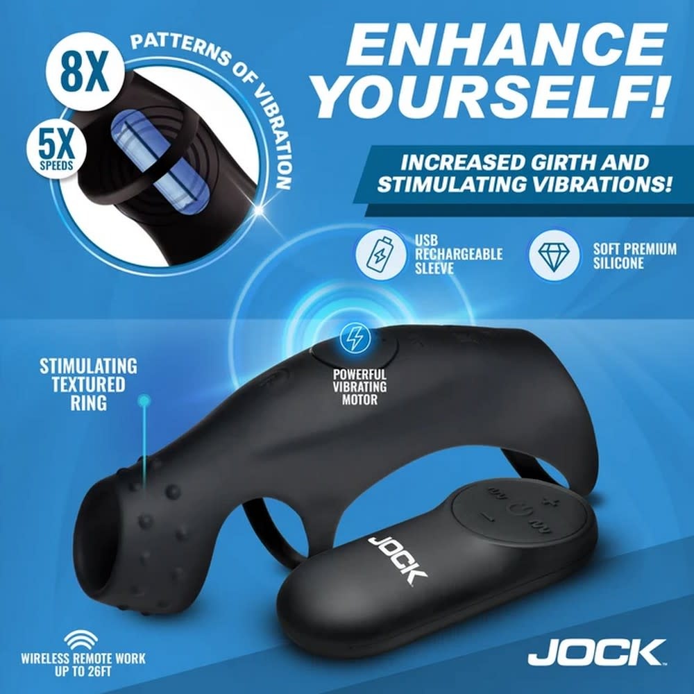 XR Brands Jock Rush Vibrating Penis Sleeve