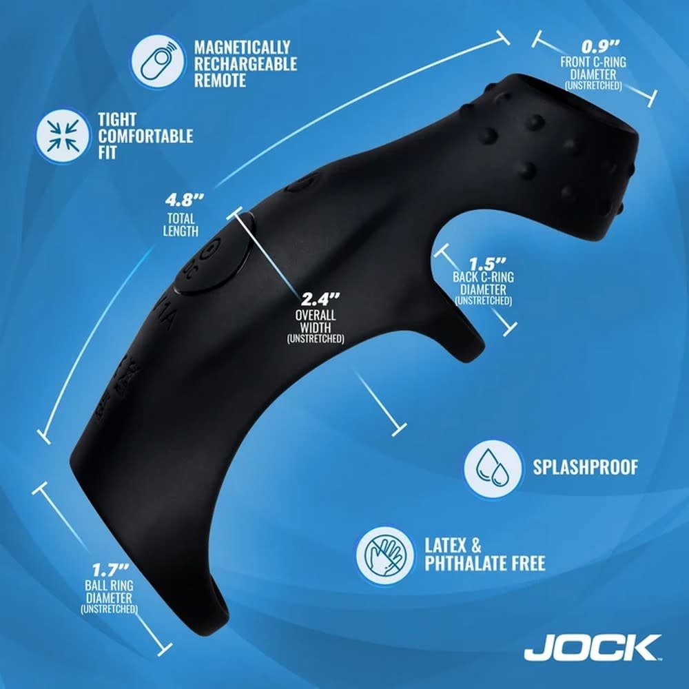 XR Brands Jock Rush Vibrating Penis Sleeve