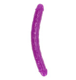 Shots America Toys RealRock Glow In The Dark 15" Double Dildo (Purple)