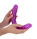 Shots America Toys RealRock Glow In The Dark 15" Double Dildo (Purple)