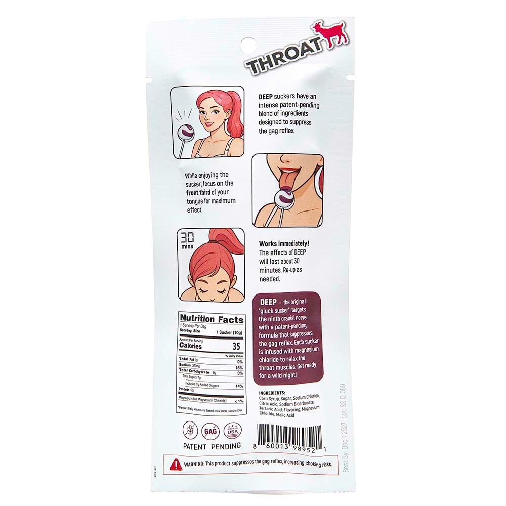 Sugar Splash DEEP Gag Suppressing Suckers (each)