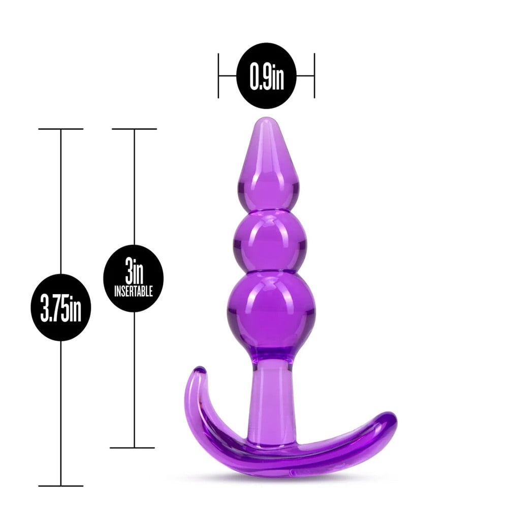 Blush Novelties B Yours Triple Bead Anal Plug (Purple)