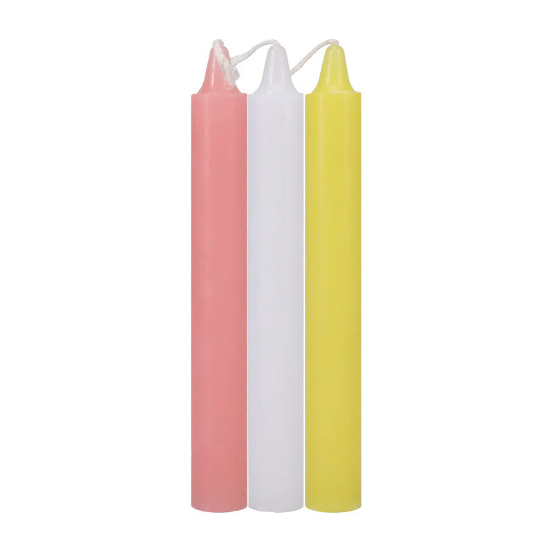 Doc Johnson Toys Japanese Drip Candles Pink/White/Yellow