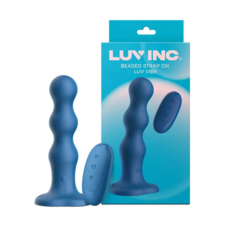 Luv Inc. Beaded Strap On Luv Vibe (Blue)