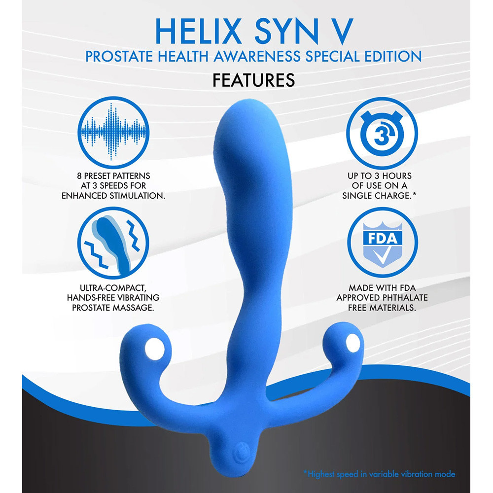 Aneros Aneros Blue Helix Syn V Prostate Massager [Special Edition]