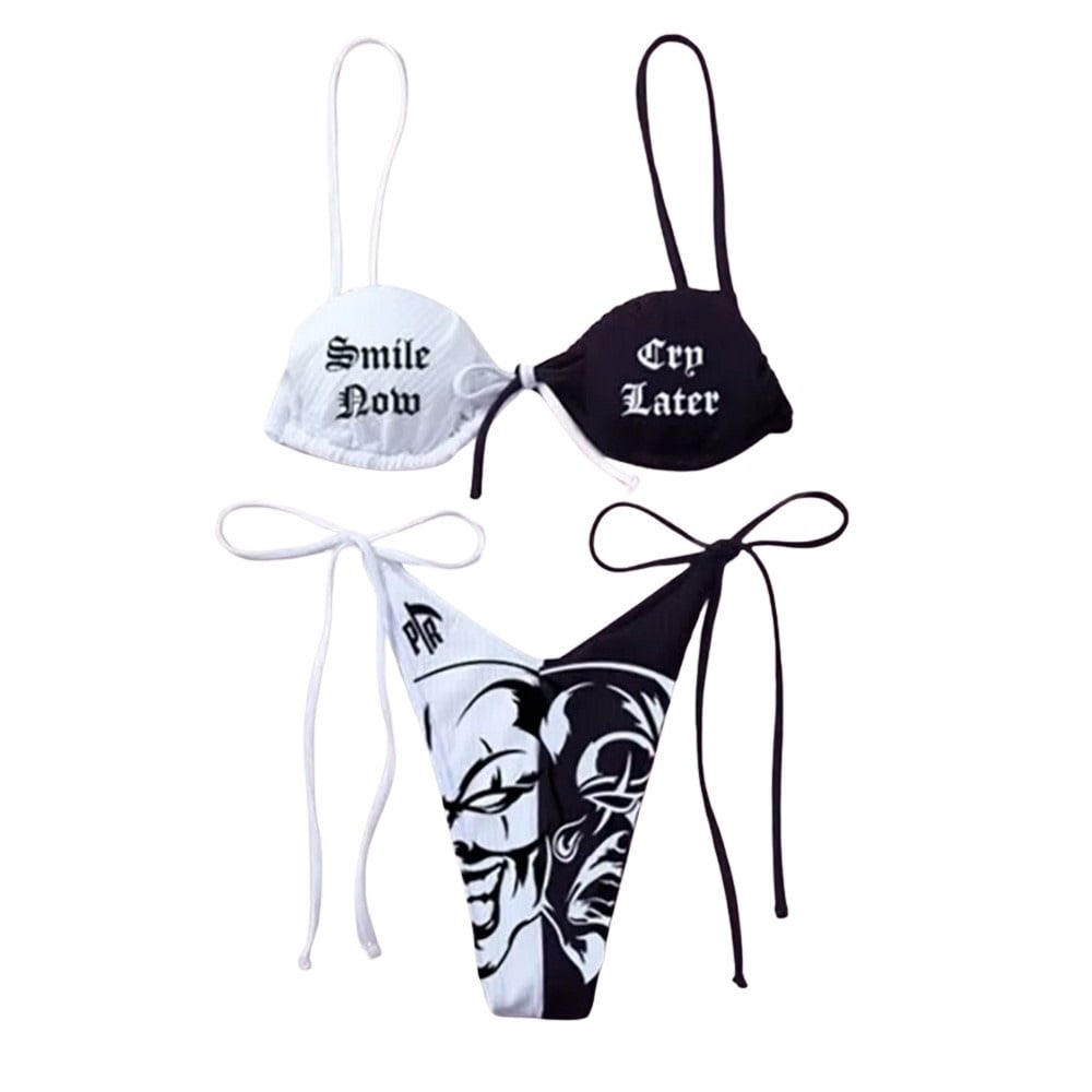 Premium Products Smile Now, Cry Later Bikini Set (One Size)