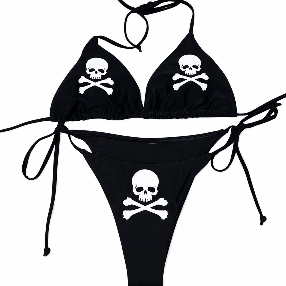 Premium Products Skull and Cross Bones Bikini Set (One Size)