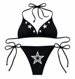 Premium Products Black Star Tie-Side Bikini Set (One Size)