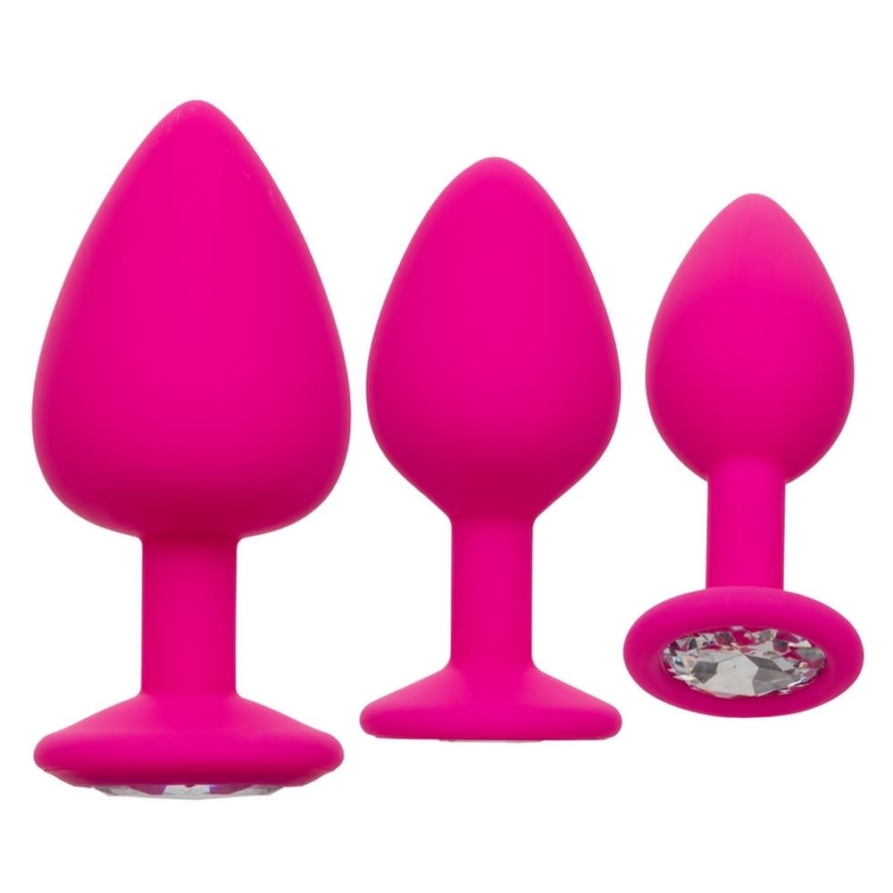 Cal Exotics Cheeky Gem Silicone Princess Plug Kit (Pink)