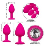 Cal Exotics Cheeky Gem Silicone Princess Plug Kit (Pink)