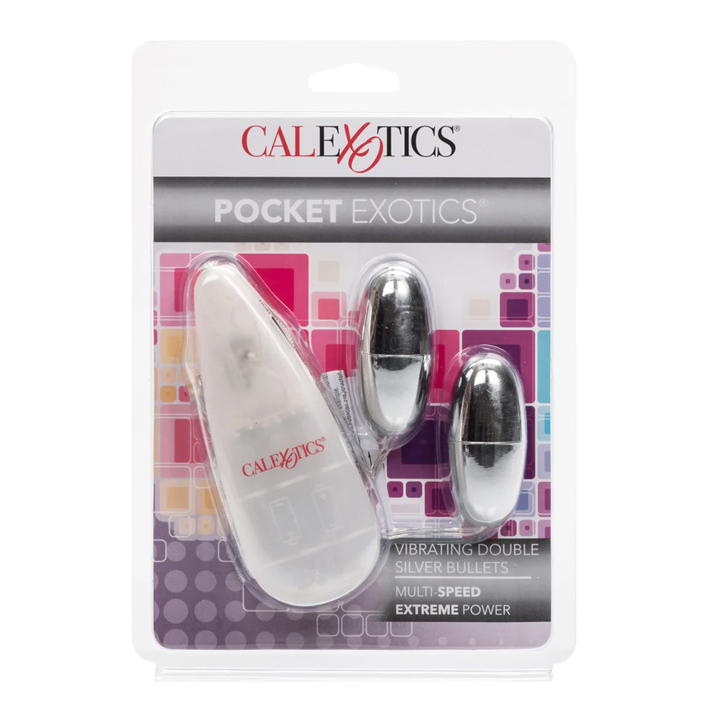 Cal Exotics Pocket Exotics Vibrating Double Silver Bullets