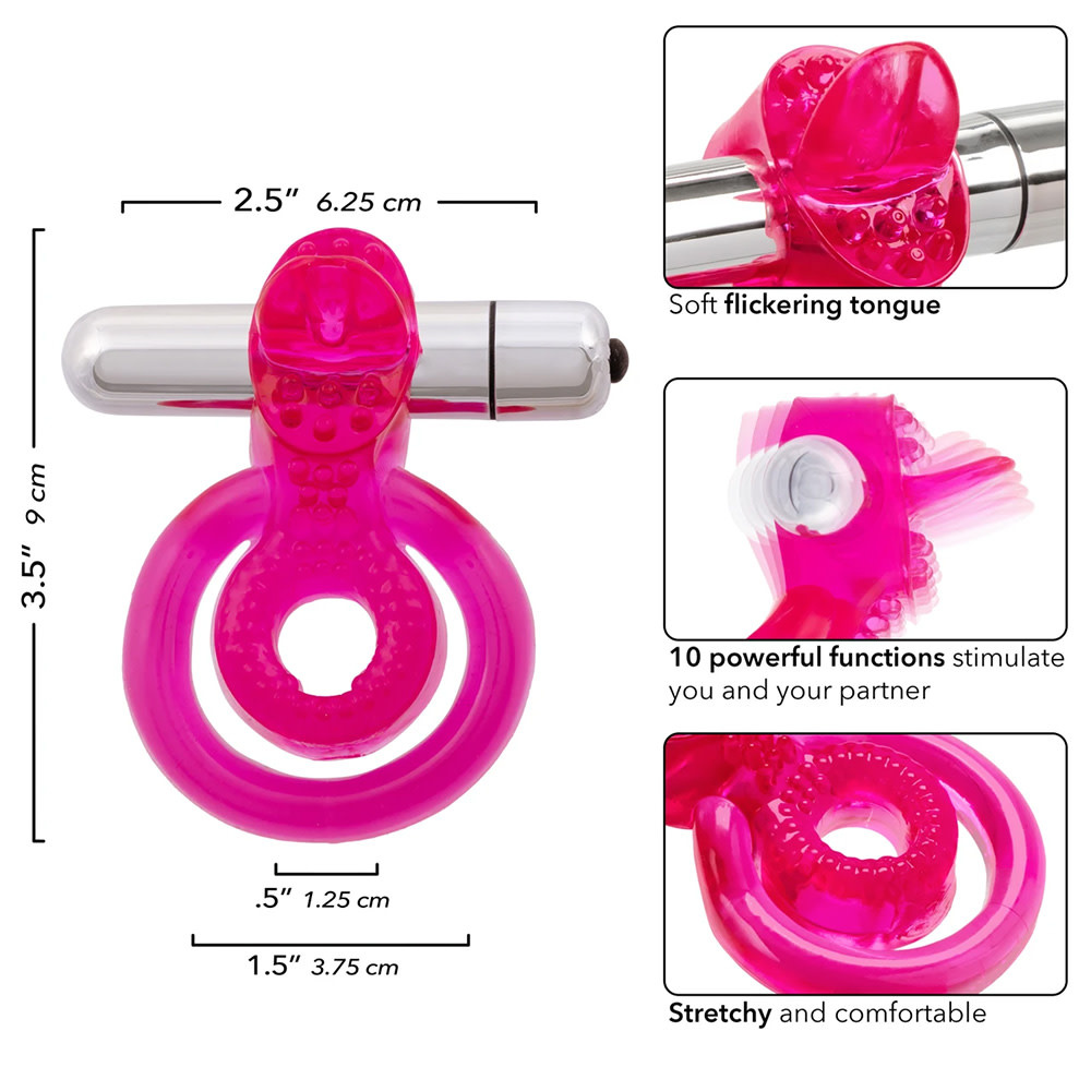 Cal Exotics Dual Clit Flicker Lover's Ring